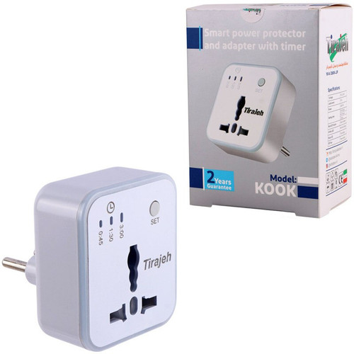 مبدل برق سه به دو تایمر دار تیراژه مدل KOOK