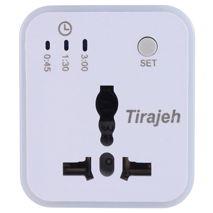 مبدل برق سه به دو تایمر دار تیراژه مدل KOOK