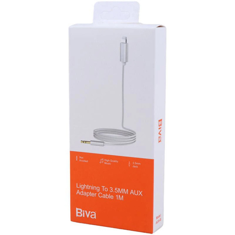 کابل تبدیل Lightning به AUX بیوا AUX-05 طول 1 متر