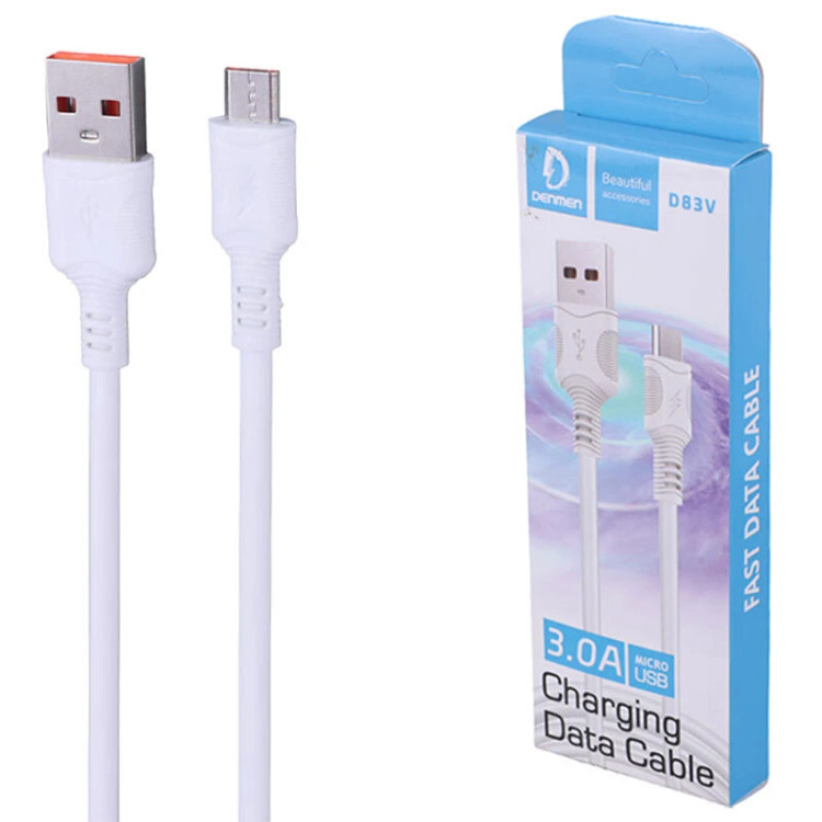 کابل میکرو یو اس بی فست شارژ 3 آمپر دنمن D83V طول 1 متر