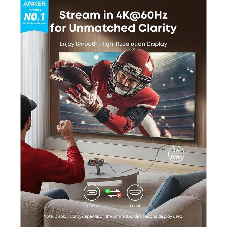 کابل تبدیل Type-C به HDMI انکر A87E0-H11