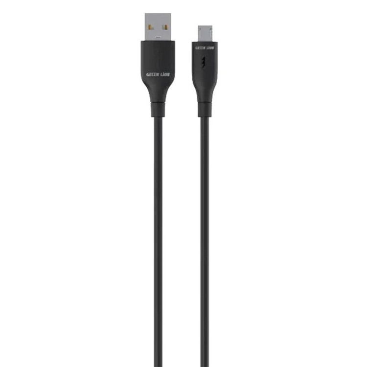 کابل میکرو یو اس بی فست شارژ 12 وات آمپر گرین لاین GNPVCUSAMCBK طول 1 متر